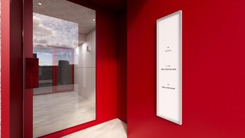 small house big door