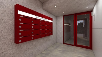 small house big door