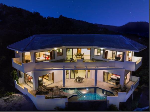 tropical sea view villa