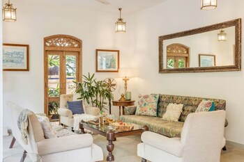 4bhk villa in siolim pool lush forest view