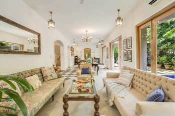 4bhk villa in siolim pool lush forest view
