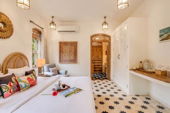 4bhk villa in siolim pool lush forest view