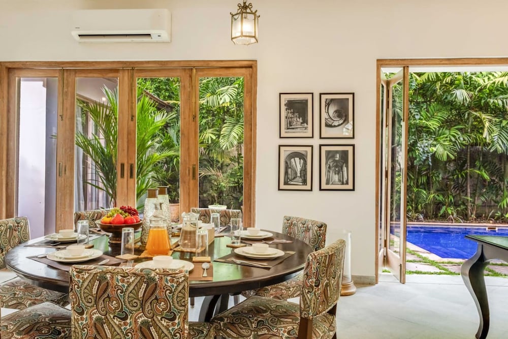4bhk villa in siolim pool lush forest view