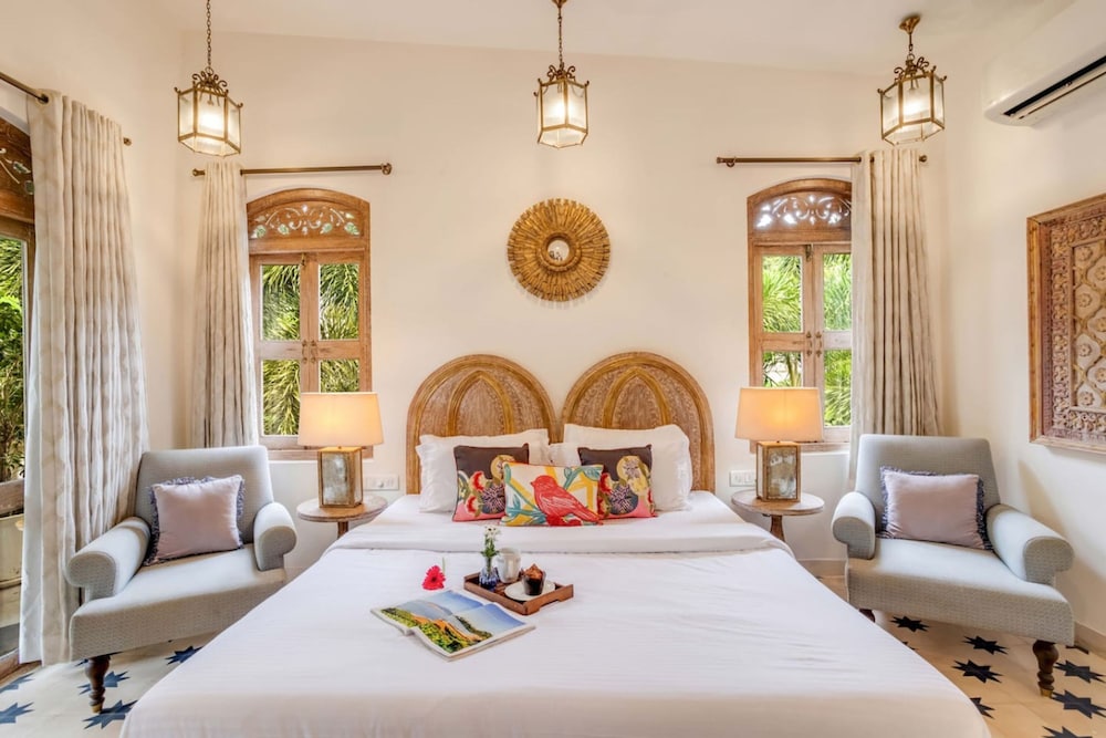 4bhk villa in siolim pool lush forest view