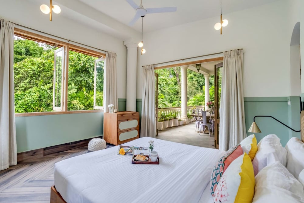 4bhk villa in siolim pool lush forest view