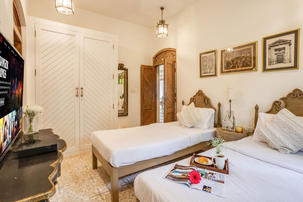 4bhk villa in siolim pool lush forest view