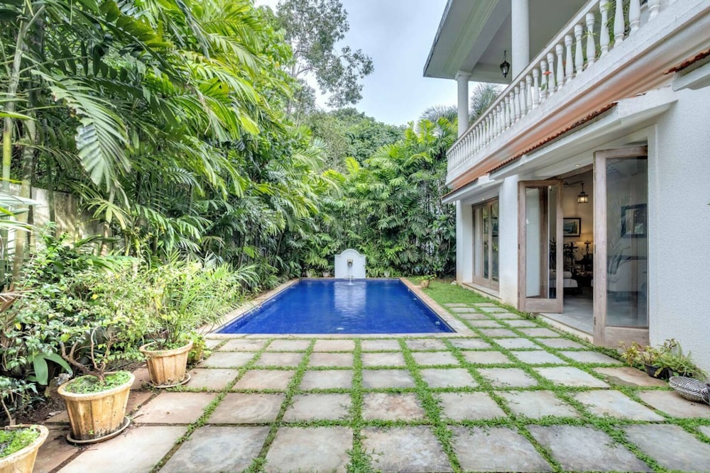 4bhk villa in siolim pool lush forest view