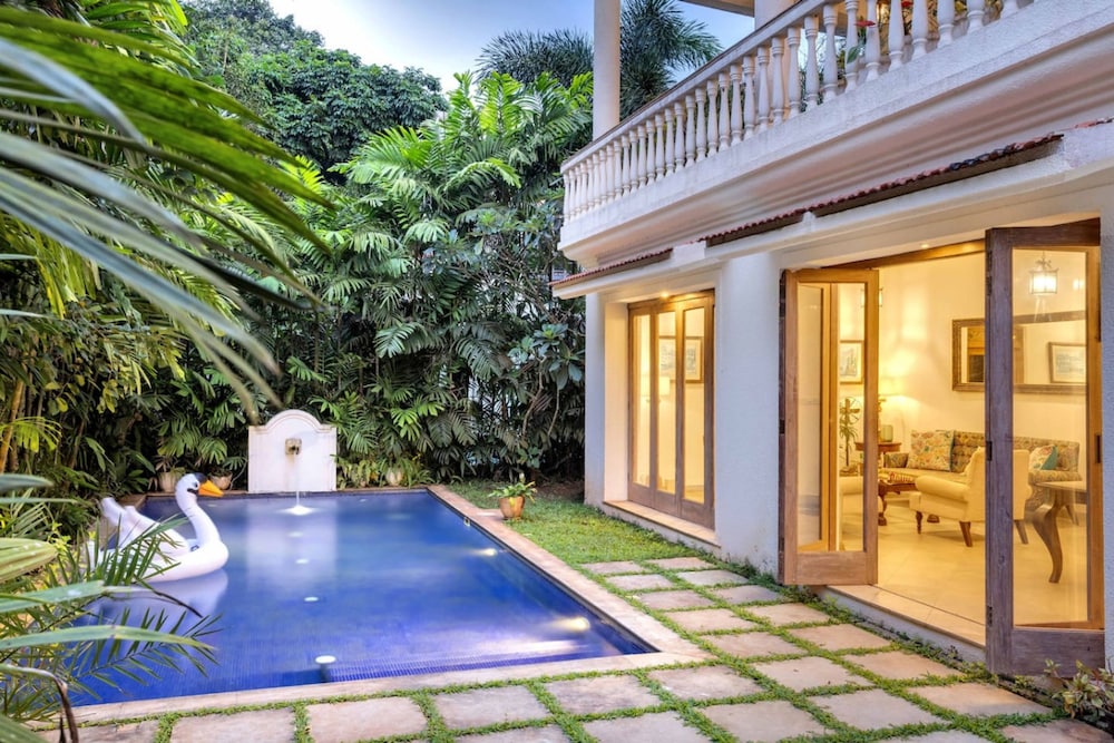 4bhk villa in siolim pool lush forest view