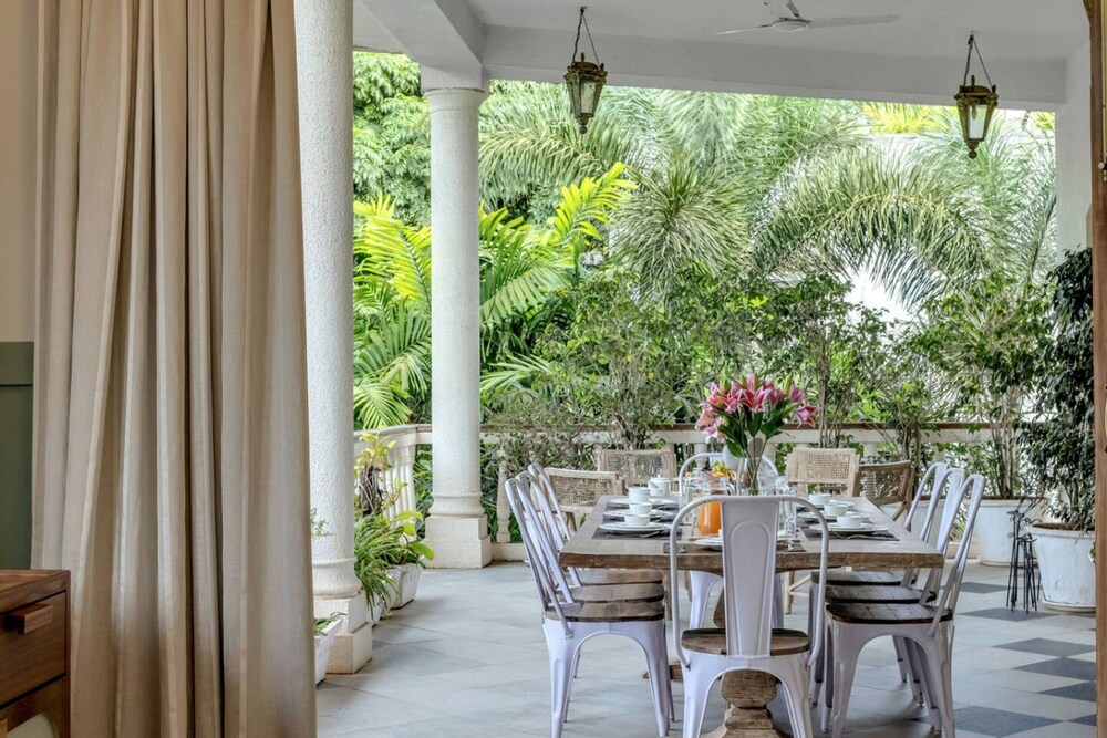 4bhk villa in siolim pool lush forest view