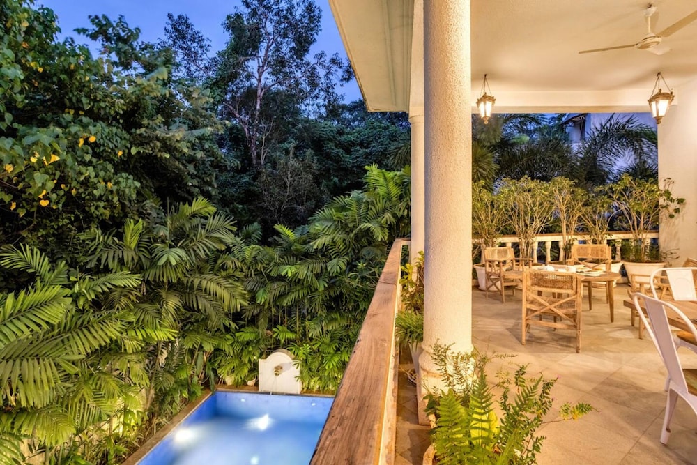 4bhk villa in siolim pool lush forest view