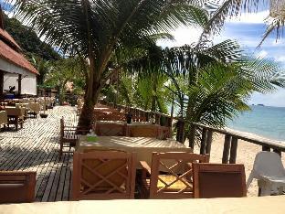 white sand beach resort