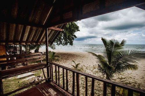 white sand beach resort