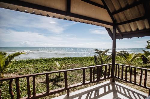 white sand beach resort
