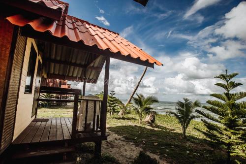 white sand beach resort