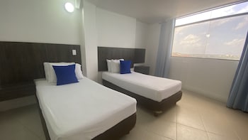 hotel on vacation blue tone