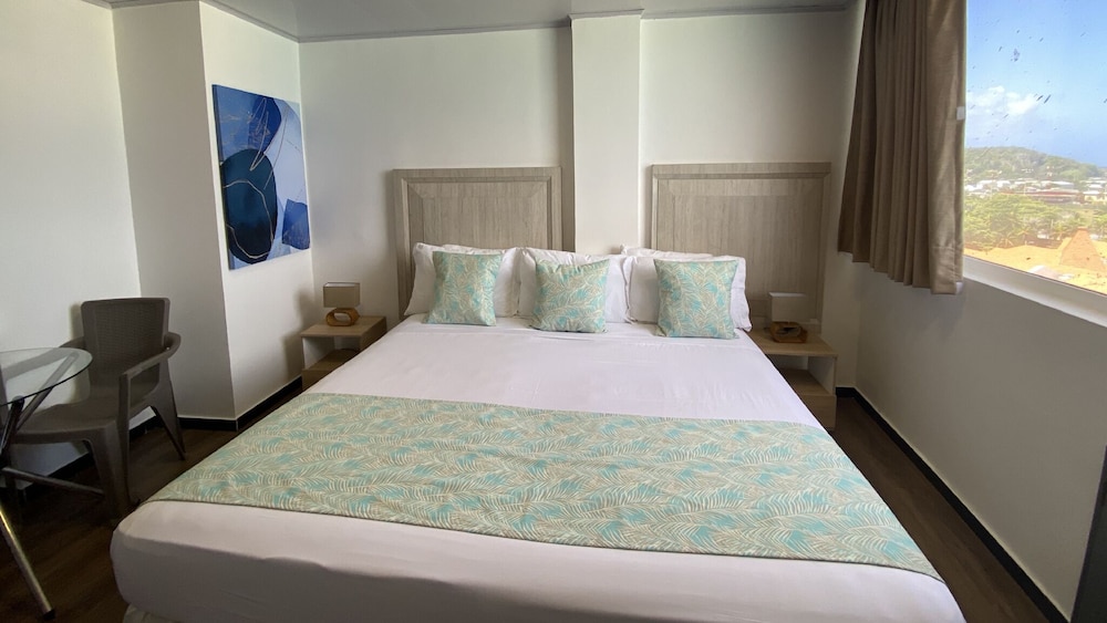 hotel on vacation blue tone