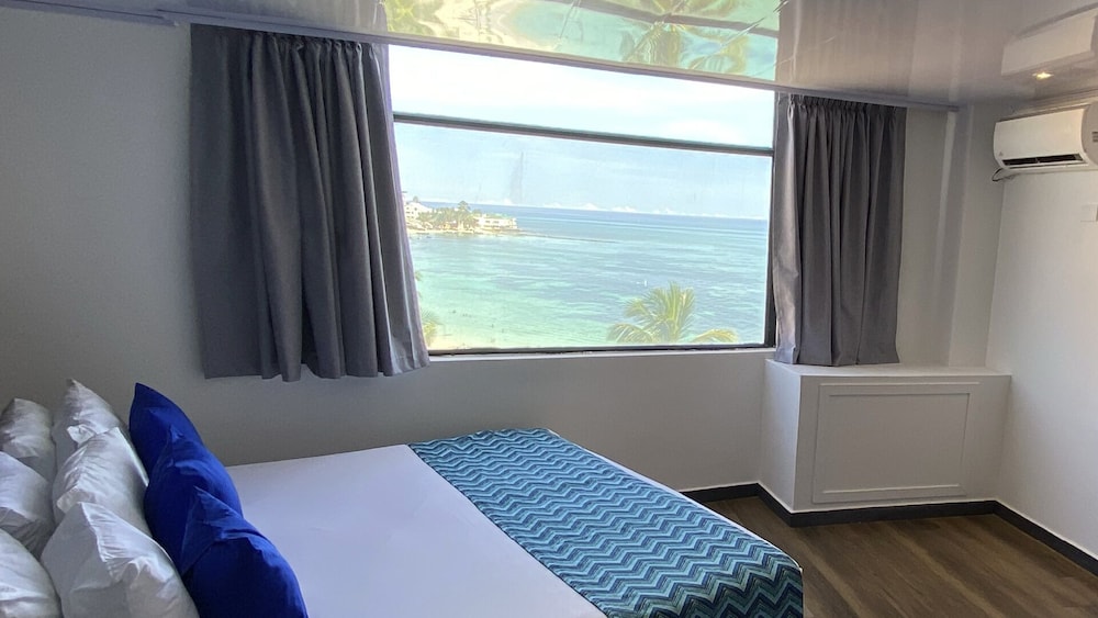 hotel on vacation blue tone