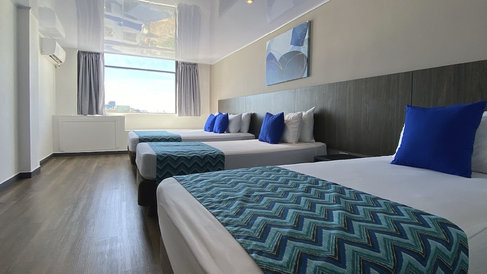 hotel on vacation blue tone