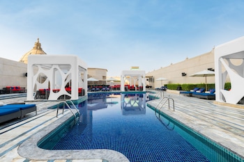 v hotel dubai curio collection by hilton