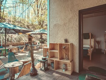 downtown forest hostel and camping