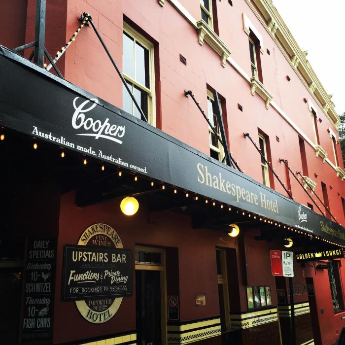 shakespeare hotel surry hills