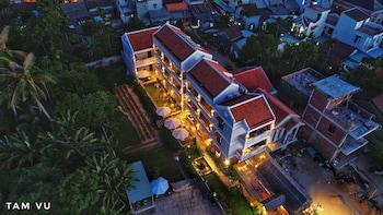 green grass land villa