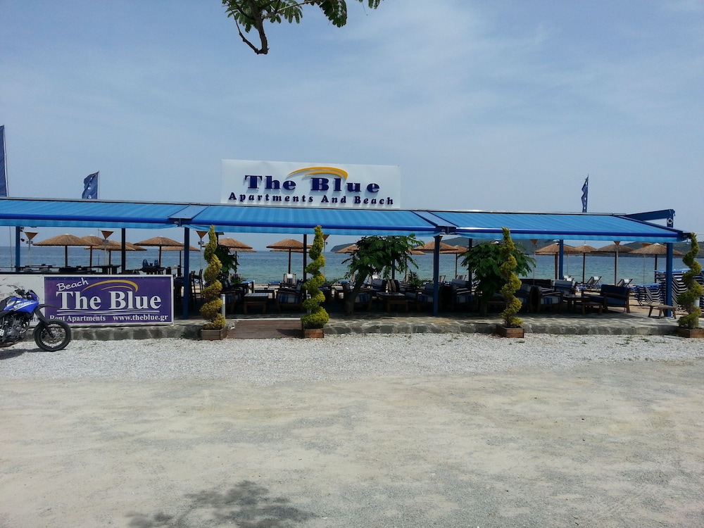 the blue apartments and beach