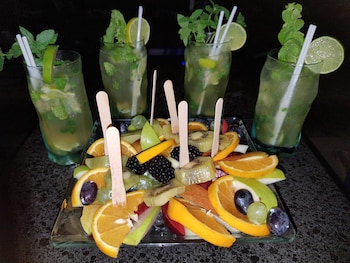 the blue apartments and beach