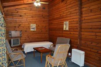 log cabin and settlers village