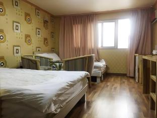 green and blue hotel