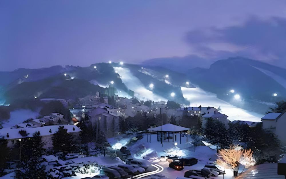 green and blue hotel