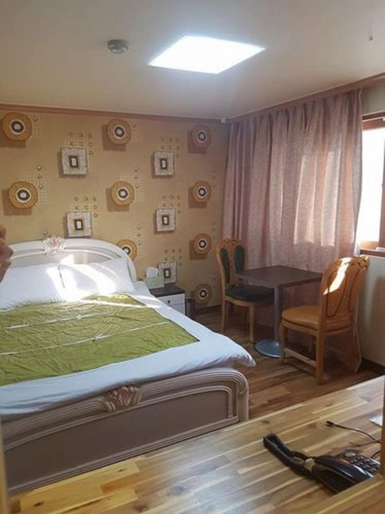 green and blue hotel