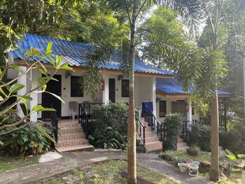 lonely beach pool resort