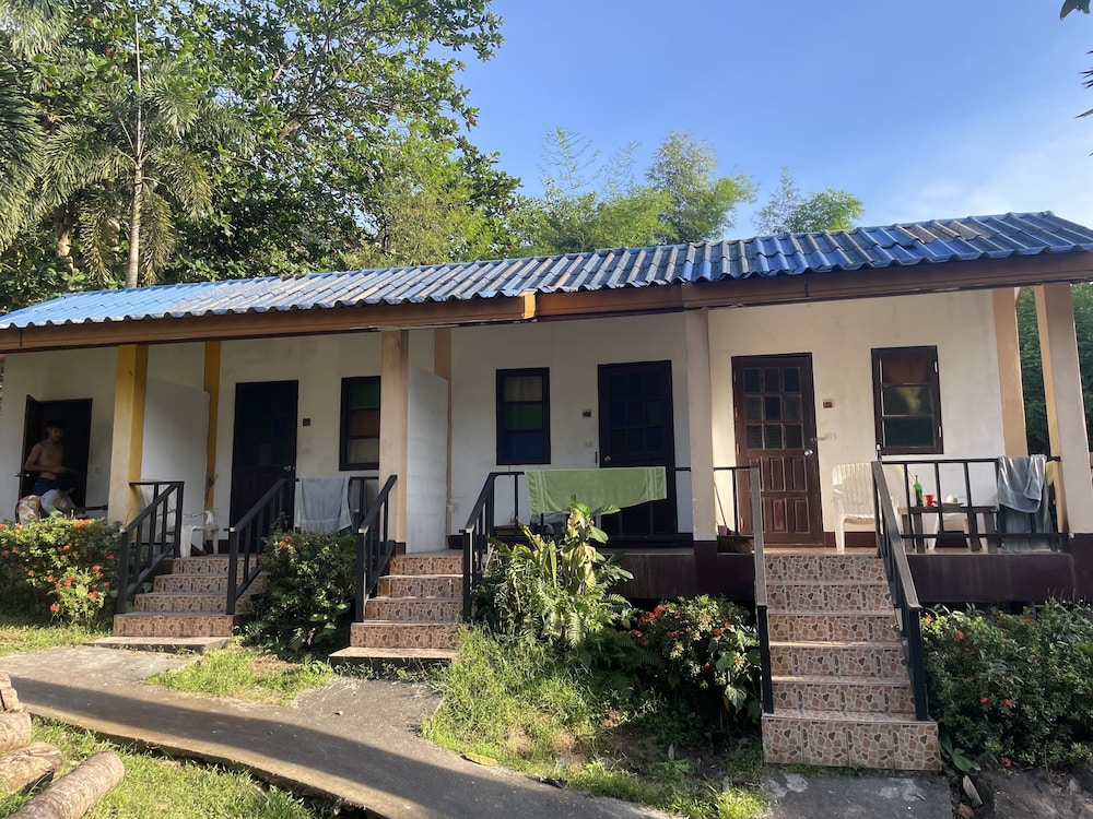 lonely beach pool resort