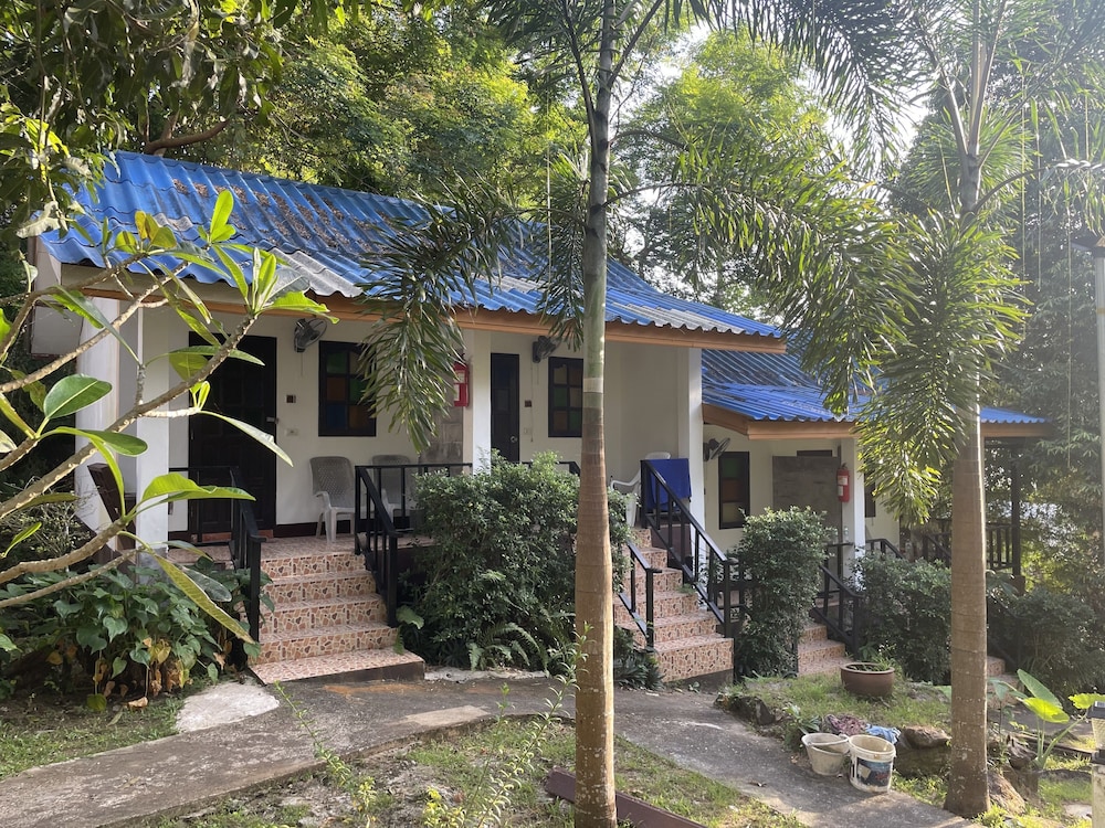 lonely beach pool resort