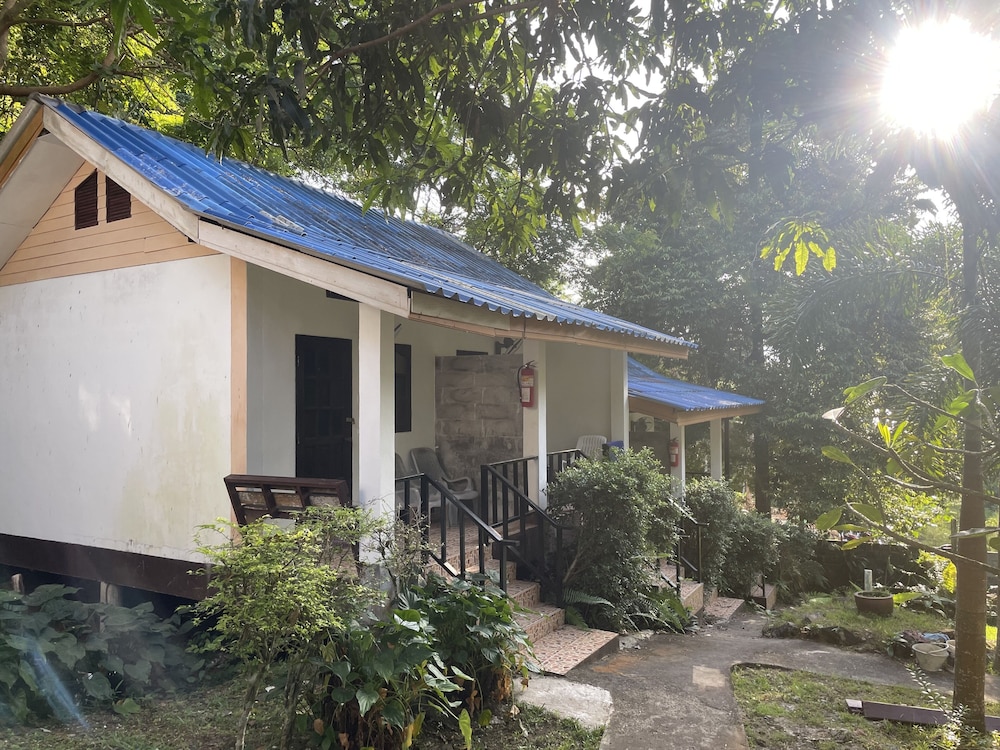 lonely beach pool resort