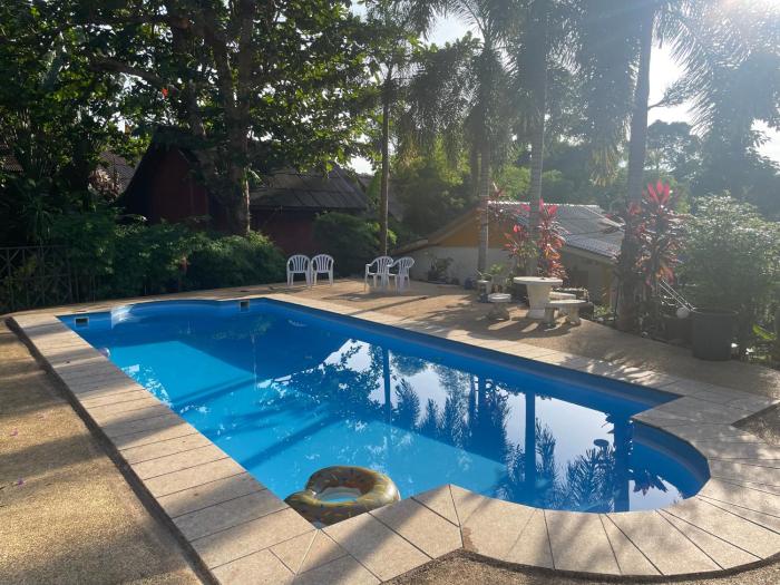 lonely beach pool resort