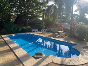 lonely beach pool resort