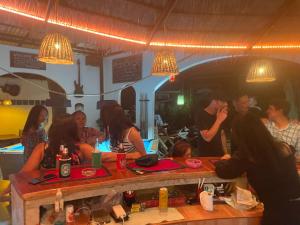 lonely beach pool resort