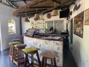 lonely beach pool resort