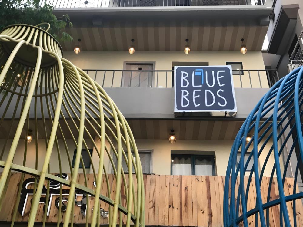 blue beds