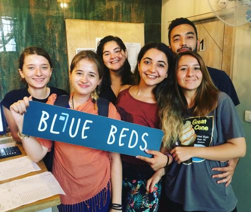 blue beds