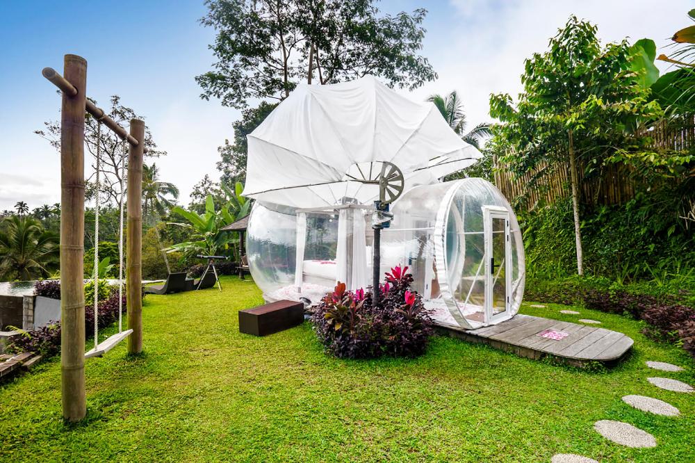 bubble hotel bali ubud glamping