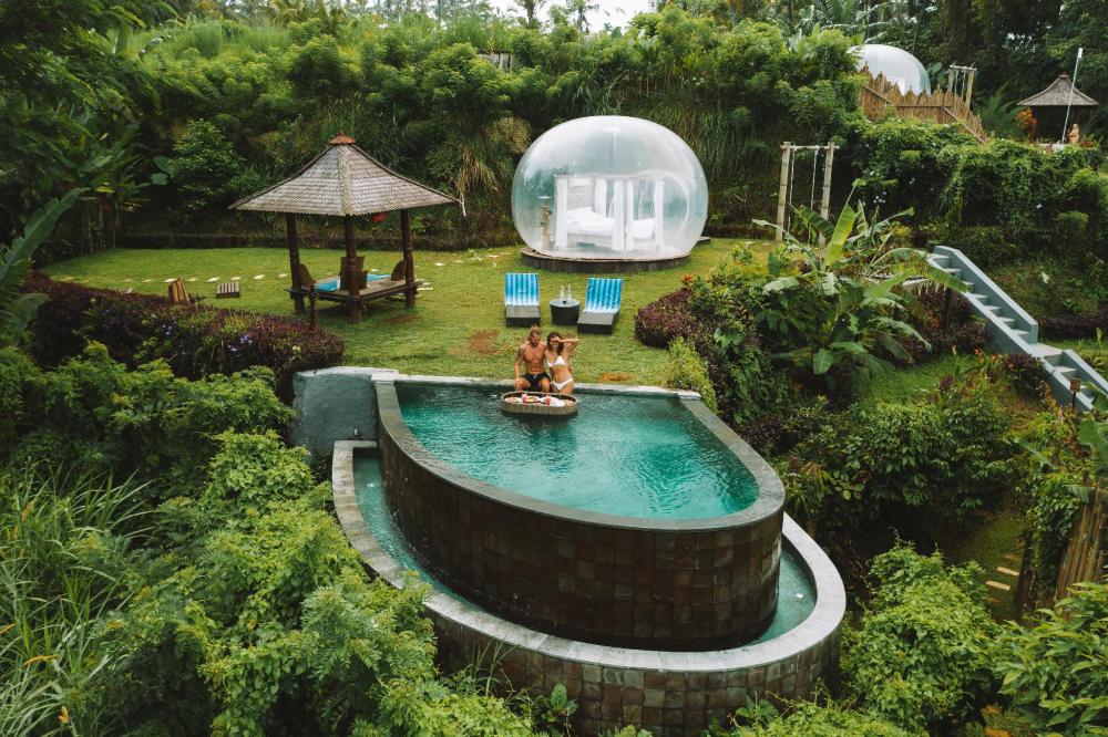 bubble hotel bali ubud glamping