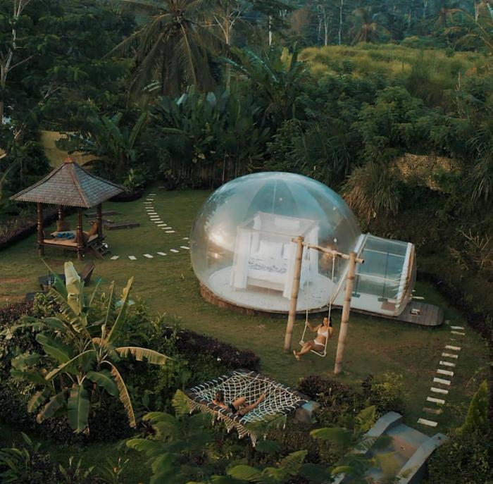 bubble hotel bali ubud glamping