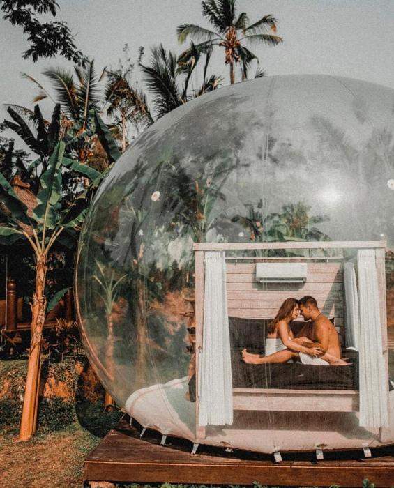 bubble hotel bali ubud glamping
