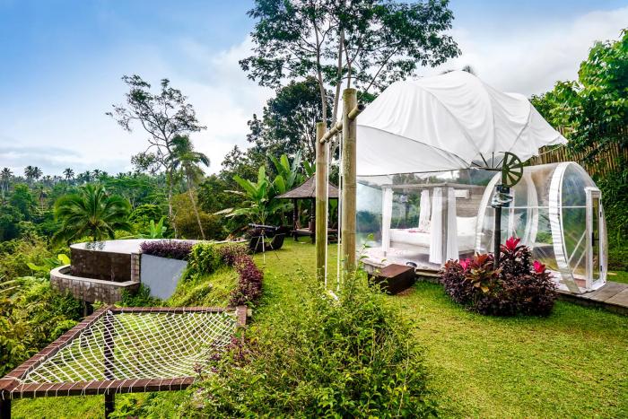 bubble hotel bali ubud glamping