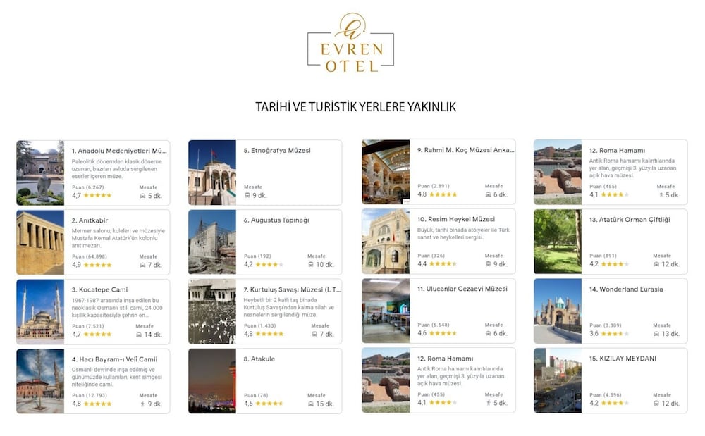 ankara otel evren