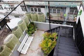 tropical summer cafe and hostel