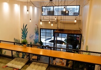 tropical summer cafe and hostel